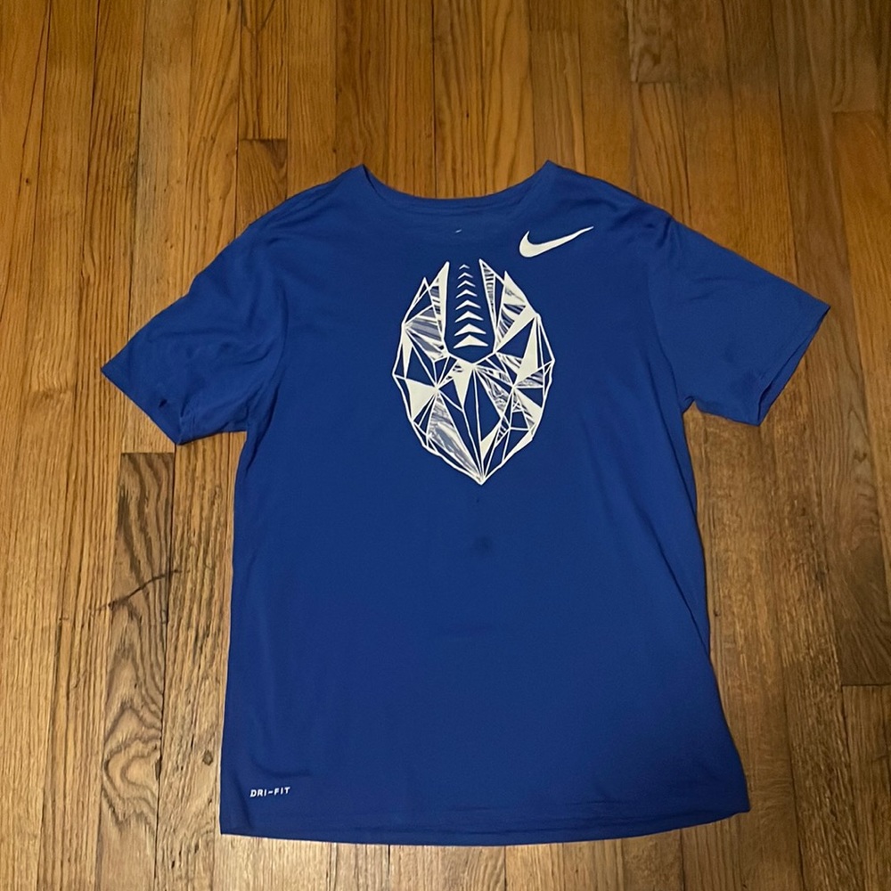 blue football nike tshirt